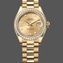 Super Clone Women's Rolex Datejust 28mm 18K Yellow Gold Women's  - 279138RBR 0006 Champagne Dial