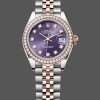 Super Clone Women's Rolex Datejust 28-m279381rbr 0015, Everose Gold, Aubergine Diamond, Lady’s Purple Dial