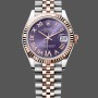 Super Clone Unisex's Rolex Day Date 36-118135 0123, White Dial, Green Leather Strap, White