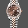 Super Clone Women's Rolex Datejust 31-M278381RBR 0028, Rose Gold, Chocolate Diamond Dial, Diamond Bezel, Women’s Chocolate