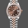 Super Clone Women's Rolex Datejust 31-M278381RBR 0028, Rose Gold, Chocolate Diamond Dial, Diamond Bezel, Women’s Chocolate