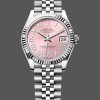 Super Clone Unisex's Rolex Day Date 36-118139 0097, White Gold, Silver Dial, Blue Leather Strap Silver