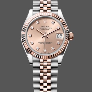 Super Clone Women's Rolex Datejust 31-M278271 0024, Rose Diamond Dial, Women’s Rose Gold Dial