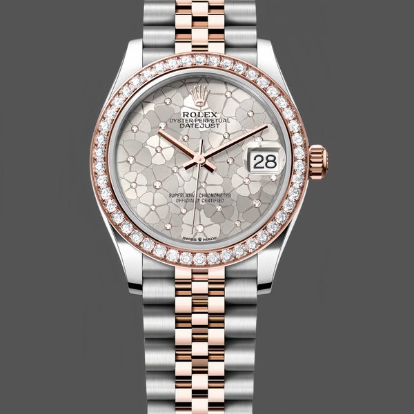 Super Clone Women's Rolex Datejust 28-m279171 0017, Chocolate Index, Steel & Rose Gold, Chocolate