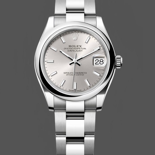 Super Clone Women's Rolex Datejust 31-278240 0005, Silver Dial, Domed Bezel, Women’s Silver Dial