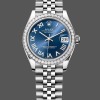 Super Clone Women's Rolex Datejust 31mm Blue Roman Dial Stainless Steel & White Gold - M278384RBR 0037 Blue Dial