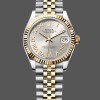 Super Clone Women's Rolex Datejust 31-m278273 0004, Stainless Steel & Yellow Gold, Silver Pave Roman Dial, Women’s Silver Dial