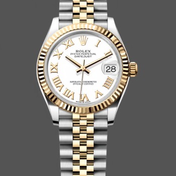 Super Clone Women's Rolex Datejust 31-278273 0002, White Dial, Women’s White