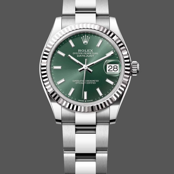 Super Clone Women's Rolex Datejust 31-M278274, White Gold, Mint Green Dial, Women’s Green Dial