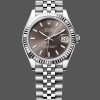 Super Clone Unisex's Rolex Day Date 36-118139 0053, White Gold, Diamond Rhodium Dial Rhodium