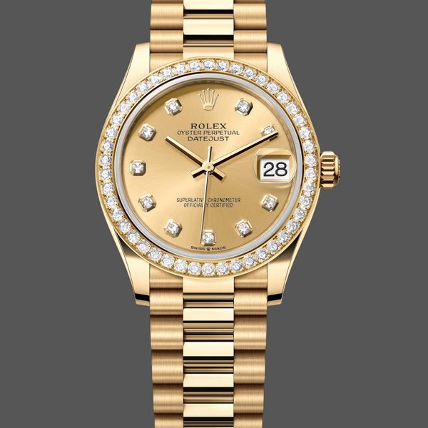 Super Clone Women's Rolex Datejust 31mm Champagne Yellow Gold Dial 278288RBR 0005 Women's Champagne Dial