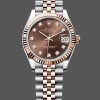Super Clone Women's Rolex Datejust 31-278271 0028, Two‑Tone, Fluted Bezel, Jubilee, Chocolate