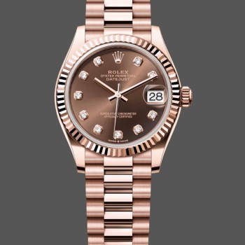 Super Clone Women's Rolex Datejust 31mm Chocolate Diamond Dial m278275 0010 Women's Chocolate Dial