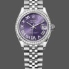Super Clone Women's Rolex Datejust 31-278384RBR, Stainless Steel, Aubergine VI Dial, Jubilee Women’s Purple Dial