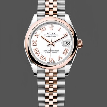 Super Clone Women's Rolex Day Date 36-m128396TBR 0016, Platinum, Turquoise, Diamond‑Set Roman Dial, Diamond Bezel, Blue
