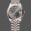 Super Clone Women's Rolex Datejust 31mm Rose Gold & Stainless Steel Rhodium Roman VI Dial - M278241 0030 Grey Dial
