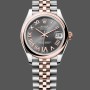 Super Clone Women's Rolex Datejust 31mm Rose Gold & Stainless Steel Rhodium Roman VI Dial - M278241 0030 Grey Dial