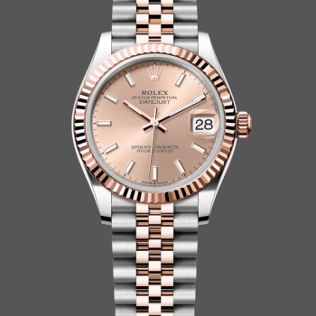 Super Clone Women's Rolex Datejust 31mm Rose Gold Jubilee Dial m278271 0010 Ladies Rose Gold Dial