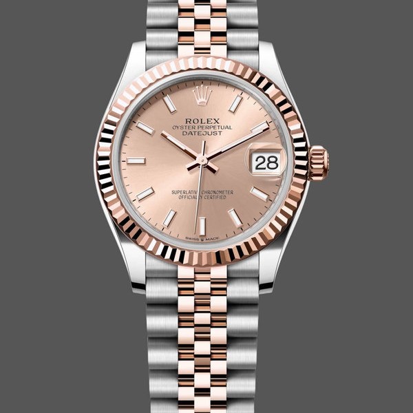 Super Clone Women's Rolex Datejust 31mm Rose Gold Jubilee Dial m278271 0010 Ladies Rose Gold Dial