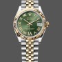 Super Clone Women's Rolex Datejust 31-278273 0016, Stainless Steel & Yellow Gold, Green VI Roman Jubilee, Green