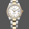 Super Clone Women's Rolex Datejust 31mm Yellow Gold Roman Dial Diamond 278383rbr 0001 White Dial