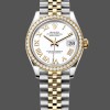 Super Clone Women's Rolex Datejust 31-278383RBR 0002, Stainless Steel & Yellow Gold, White Roman Dial, Jubilee, White