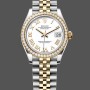 Super Clone Women's Rolex Datejust 31-278383RBR 0002, Stainless Steel & Yellow Gold, White Roman Dial, Jubilee, White