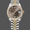 Super Clone Women's Rolex Datejust 31-278383RBR 0018, Stainless Steel & Yellow Gold, Grey VI Roman Dial, Jubilee, Grey