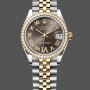 Super Clone Women's Rolex Datejust 31-278383RBR 0018, Stainless Steel & Yellow Gold, Grey VI Roman Dial, Jubilee, Grey