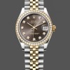Super Clone Women's Rolex Datejust 31-278383RBR 0022, Stainless Steel & Yellow Gold, Grey Diamond Jubilee, Grey