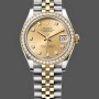 Super Clone Women's Rolex Datejust 31-278383RBR 0026, Stainless Steel & Yellow Gold, Champagne Diamond Jubilee, Champagne