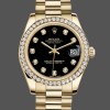 Super Clone Women's Rolex Datejust 31-178288 0011, 31mm, Yellow Gold, Black Dial, Ladies Black Dial