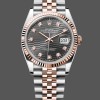 Super Clone Unisex's Rolex Datejust 36-126231 0041, 18K Everose Gold, Fluted Bezel, Unisex Slate Grey Fluted Motif Dial
