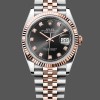 Super Clone Women's Rolex Datejust 36-M126231 0019, Everose Gold, Black Diamond Dial, Women’s Black Dial