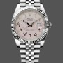 Super Clone Men's Rolex Datejust Middle Eastern Digital Pink Dial Fluted Bezel M126234 Pink Dial