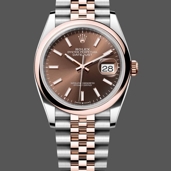 Super Clone Women's Rolex Datejust 36mm Everose Gold Chocolate Dial Women's  - M126201 0043 Chocolate Dial