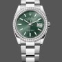 Super Clone Women's Rolex Datejust 36-M126284RBR 0044, White Gold & Diamonds, Mint Green Dial, Women’s Green Dial