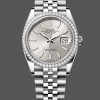 Super Clone Women's Rolex Datejust 36-M126284RBR 0005, White Gold & Diamonds, Silver Dial, Women’s Silver Dial