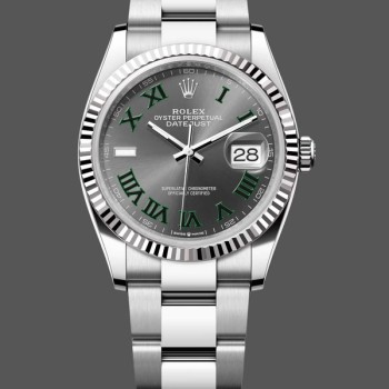 Super Clone Unisex's Rolex Datejust 36 Wimbledon Dial Midsize 126234 0046 Grey Dial
