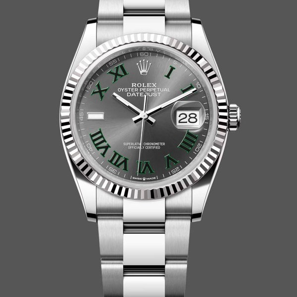 Super Clone Unisex's Rolex Datejust 36 Wimbledon Dial Midsize 126234 0046 Grey Dial