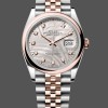 Super Clone Women's Rolex Datejust 36mm Silver Palm Motif Dial Oyster Bracelet - 126201 0038 Silver Palm Motif Set With Diamonds