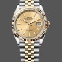 Super Clone Unisex's Rolex Datejust 36mm Unisex-126233 0015-Champagne Index Dial-Fluted Bezel Champagne
