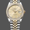 Super Clone Women's Rolex Datejust 36mm Yellow Gold and Steel Champagne Dial 126283RBR Champagne Dial