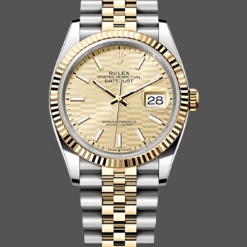 Super Clone Unisex's Rolex Explorer 36-M124273 0001, Black Dial, Yellow Gold, Women’s Black Dial