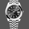 Super Clone Men's Rolex Datejust 41-126333 0013, Black Dial, Fluted Bezel, Men’s Black