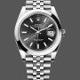 Super Clone Men's Rolex Datejust 41-126333 0013, Black Dial, Fluted Bezel, Men’s Black