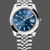 Super Clone Men's Rolex Datejust 41-126300 0002, Stainless Steel, Blue Fluted Dial, Jubilee Bracelet Blue Dial