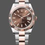 Super Clone Unisex's Rolex Day Date-M128235 0050, Rose Gold, Slate Diamond Dial, President Bracelet, Grey