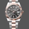 Super Clone Unisex's Rolex Day Date-M128235 0050, Rose Gold, Slate Diamond Dial, President Bracelet, Grey