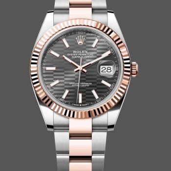 Super Clone Unisex's Rolex Day Date-M128235 0050, Rose Gold, Slate Diamond Dial, President Bracelet, Grey